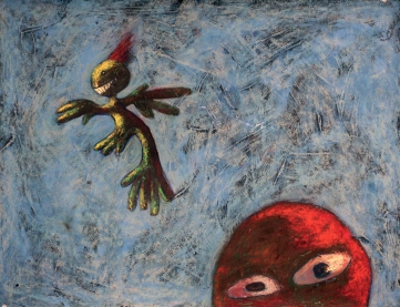 Oil pastel and acrylic on paper, 50 cm x 65 cm, 2007.