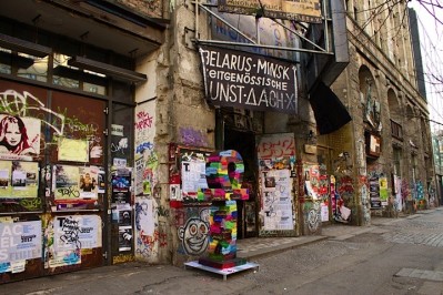 In Front of Tacheles building in Berlin, Germany.
